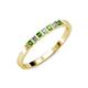 1 - Abila Green Garnet and Diamond Wedding Band 