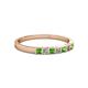 2 - Abila Green Garnet and Diamond Wedding Band 