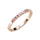 1 - Abila Pink Tourmaline and Diamond Wedding Band 