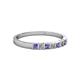 2 - Abila Iolite and Diamond Wedding Band 