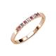 1 - Abila Rhodolite Garnet and Diamond Wedding Band 