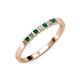 1 - Abila Emerald and Diamond Wedding Band 