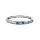 2 - Abila Blue and White Diamond Wedding Band 