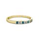 2 - Abila Blue and White Diamond Wedding Band 