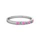 2 - Abila Pink Sapphire and Diamond Wedding Band 