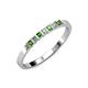 1 - Abila Green Garnet and Diamond Wedding Band 