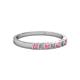 2 - Abila Pink Tourmaline and Diamond Wedding Band 
