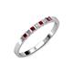 1 - Abila Ruby and Diamond Wedding Band 