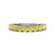 1 - Zevara 1.00 ctw Round Yellow Diamond Women Stackable Curved Wedding Band 
