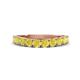 1 - Zevara 1.00 ctw Round Yellow Diamond Women Stackable Curved Wedding Band 