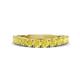 1 - Zevara 1.00 ctw Round Yellow Diamond Women Stackable Curved Wedding Band 