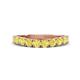 1 - Zevara 1.10 ctw Round Yellow Sapphire Women Stackable Curved Wedding Band 