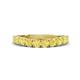 1 - Zevara 1.10 ctw Round Yellow Sapphire Women Stackable Curved Wedding Band 