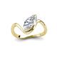 4 - Oceara  1.15 ct IGI Certified Marquise Shape Lab Grown Diamond Women Wave Solitaire Engagement Ring 