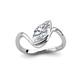 4 - Oceara  1.15 ct IGI Certified Marquise Shape Lab Grown Diamond Women Wave Solitaire Engagement Ring 