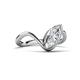 5 - Oceara  1.15 ct IGI Certified Marquise Shape Lab Grown Diamond Women Wave Solitaire Engagement Ring 