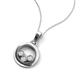 4 - Oriya Natural Diamond Open Circle Women Three Stone Pendant Necklace 