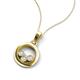 4 - Oriya Lab Grown Diamond Open Circle Women Three Stone Pendant Necklace 