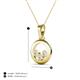 5 - Oriya Lab Grown Diamond Open Circle Women Three Stone Pendant Necklace 