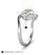 5 - Velona 2.05 ctw IGI Certified Oval Shape Lab Grown Diamond (8.5 x 6 mm) and Cushion Shape Citrine (6 mm) Women Toi Et Moi Wave Engagement Ring 