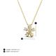 3 - Bloom Natural Diamonds Petite Women Flower Pendant Necklace 