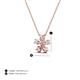 3 - Bloom Lab Grown Diamonds Petite Women Flower Pendant Necklace 