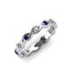 3 - Breanna 2.20 mm Blue Sapphire and Diamond Eternity Band 