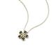 4 - Bloom Black Diamonds and Lab Grown Diamonds Petite Women Flower Pendant Necklace 