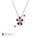3 - Bloom Black Diamonds and Lab Grown Diamonds Petite Women Flower Pendant Necklace 