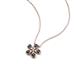 4 - Bloom Black Diamonds and Lab Grown Diamonds Petite Women Flower Pendant Necklace 