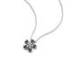 4 - Bloom Black Diamonds and Lab Grown Diamonds Petite Women Flower Pendant Necklace 
