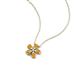 4 - Bloom Citrine and Lab Grown Diamonds Petite Women Flower Pendant Necklace 