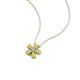 4 - Bloom Yellow Diamonds and Lab Grown Diamonds Petite Women Flower Pendant Necklace 