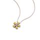 4 - Bloom Yellow Diamonds and Lab Grown Diamonds Petite Women Flower Pendant Necklace 