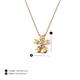 3 - Bloom Yellow Sapphire and Lab Grown Diamonds Petite Women Flower Pendant Necklace 