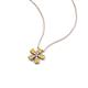 4 - Bloom Yellow Sapphire and Lab Grown Diamonds Petite Women Flower Pendant Necklace 