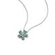 4 - Bloom Created Alexandrite and Natural Diamonds Petite Women Flower Pendant Necklace 