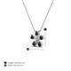 3 - Bloom Black Diamonds and Natural Diamonds Petite Women Flower Pendant Necklace 