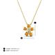 3 - Bloom Citrine and Natural Diamonds Petite Women Flower Pendant Necklace 