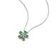 4 - Bloom Green Garnet and Natural Diamonds Petite Women Flower Pendant Necklace 