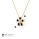 3 - Bloom Red Garnet and Natural Diamonds Petite Women Flower Pendant Necklace 
