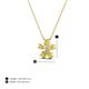 3 - Bloom Yellow Diamonds and Natural Diamonds Petite Women Flower Pendant Necklace 