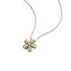 4 - Bloom Yellow Sapphire and Natural Diamonds Petite Women Flower Pendant Necklace 