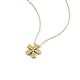 4 - Bloom Yellow Sapphire and Natural Diamonds Petite Women Flower Pendant Necklace 