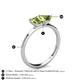 4 - Esther Emerald & Heart Shape Peridot 2 Stone Duo Ring 