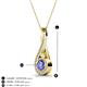 3 - Mandana 5.00 mm Round Tanzanite and Diamond Vertical Infinity Pendant Necklace 