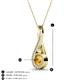 3 - Mandana 5.00 mm Round Citrine and Diamond Vertical Infinity Pendant Necklace 