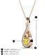 3 - Mandana 5.00 mm Round Lab Created Yellow Sapphire and Diamond Vertical Infinity Pendant Necklace 
