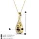 3 - Mandana 5.00 mm Round Smoky Quartz and Diamond Vertical Infinity Pendant Necklace 