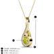 3 - Mandana 5.00 mm Round Yellow and White Diamond Vertical Infinity Pendant Necklace 